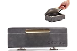 CKEYRE SAFECKEYURE Schlüsselbox | Faraday-Box für Autoschlüssel | Signalblocker-Box für Autoschlüssel | RFID | Magnetverschluss | Signalblockierung für Autosicherheit | Einhandbedienung (Dunkelgrau)