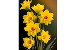 MOGTAA Fleurs Diamond Painting, 5D DIY Paysage Diamant Painting Kit Complet, Diamant Painting Fleurs Strass Point de Croix Cristal pour Murale Décor 30x40cm