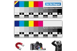 SACHVERSTÄNDIGEN-ZUBEHÖR.DE Sachverständigen-Zubehör® ColorChecker [Set de 2] Règle de couleur [Aimant] calibrage des caméras Photographie | Datacolor SpyderCheckr24 | Carte de Correction des Couleurs | Photographique