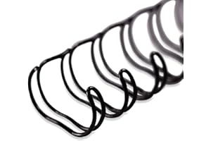 ‎KOPIERLADEN KARNATH GMBH Drahtbinderücken für Bindungen 3:1 (34 Ringe), 6,4 mm, 100 Stück, SCHWARZ, für ca. 45 Seiten - für Ringbindungen