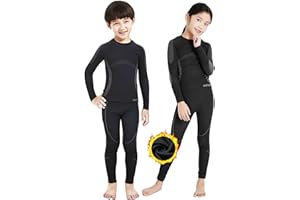 NOOYME Bielizna termiczna dla dzieci, zestaw bielizny narciarskiej dla dzieci, bielizna termiczna, bardzo ciepła bielizna funkcyjna, bielizna termiczna dla dzieci, unisex, bielizna sportowa, piłka