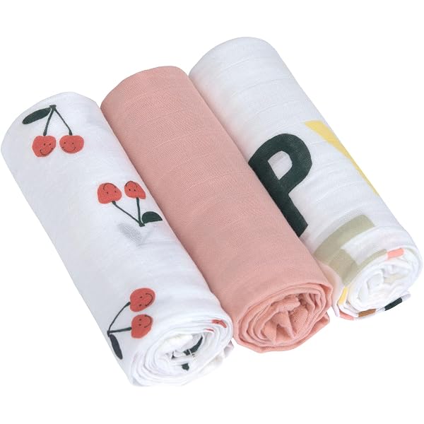 INTERBABY Muslin Tücher – 3er Pack Aus Bambus & Baumwolle, 55x70 Cm, Saugfähig