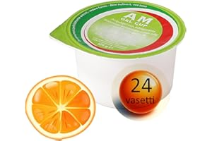 FOODAR ADVANCED RESEARCH AM Gel Cup Acquagel Arancia con edulcorante - Acqua Gelificata pronta all'uso 24 vasetti da 125g