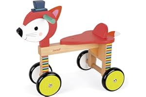 Janod - Baby Forest - Correpasillos Zorro, Juguete Educativo para Niños Pequeños, Aprendizaje Del Equilibrio y de La Motricidad - Desde Los 12 Meses, J08010