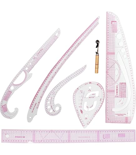 L-Shaped Sewing Ruler, Plastic 90 Degree Measuring Tool, Red And White, 21.5 X 21.5 Cm, Professional Tailor Craft Tool