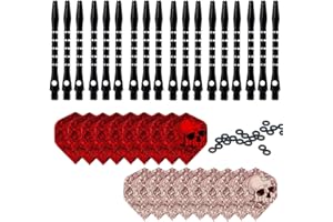 DAHI shafts scwhwarz 18 szt. i 18 szt. – akcesoria do darta, lotka + gumowy pierścień