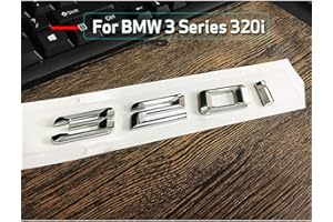 ontto Emblème de Voiture en ABS argenté chromé avec numéro de Voiture, numéro de Lettres Coffre emblème pour série 3 318i, 320i, 323i, 325i, 328d