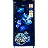 Midea 215 L 3 Star Direct Cool Refrigerator (MRD215D3HPDB, Blue, Big Flower, 2025 Model)