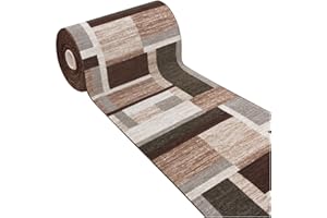 emmevi Tappeto Cucina Bordato Colori Accesi Passatoia Antiscivolo Lavabile Mod.FAKIRO DIS_38 57X280 MARRONE