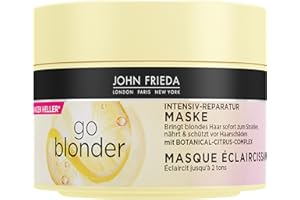 John Frieda Go Blonder maska – zawartość: 250 ml – intensywna regeneracja włosów – typ włosów: blond, blond – chroni przed uszkodzeniami włosów