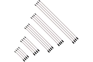 TecUnite 20 Pieces 3-Pin Extension Cable Cord Female to Male Lead Wire Connectors for Servo Extension Connection Control Board Remote Control Parts 5 Sizes
