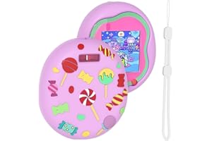 GOHHME Funda de silicona para Tamagotchi Uni, funda protectora para Tamagotchi Uni Virtual Pet máquina de juegos electrónica con correa para regalos infantiles (morado)