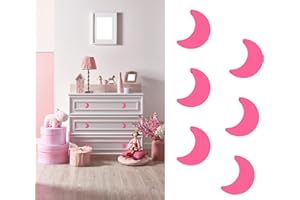 CcHhyyt Bottoni in gomma morbida a forma di cartone animato per bambini ragazze ragazzi maniglie cassetti per armadi camera dei bambini 6 pezzi (rosa luna)