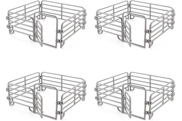 Jouet Clôture Cheval, 16 Pièces Clôture Jouets,Simulation Ferme Modèle,Mini En Plastique Jardin,Clôture Jouet Ferme,Clôture Accessoires Portique,Horse Corral Playset,Animal Cheval Action Figure