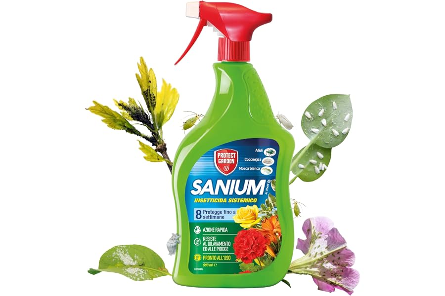 Protect Garden Sanium AL PFnPO, Insetticida Sistemico Pronto Uso. Elimina Afidi, Cocciniglia, Mosca Bianca. Rapida Azione Abb