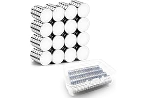 NXPUXP 80 Pack Round Strong Magnets,10mm X 3mm Neodymium Magnet,With box,for White Board,Fridge, Pin Board and DIY Picture