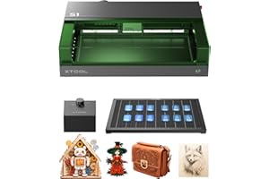xTool S1 20W Laser Graviermaschine Basic Kit, Geschlossene Sicherheit Laser Cutter, Pin Punkt Positionierung, Autofokus, 600mm/s Geschwindigkeit, 498 * 333mm Arbeitsbereich für Metall, Holz,