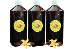 COMPTOIR DES EPICES MADAGASCAR EXTRAIT NATUREL DE VANILLE Bourbon 1L X1 – Sans Sucre – 400g/L – Qualité Pro – Cuisine & Pâtisserie – Origine Madagascar – Entreprise Française