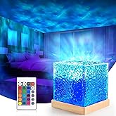 inulec Acrylonitrile Butadiene Styrene Ocean Wave Night Light Projector Lamp, 3D Water Wave Effect, 16 Colors Gradual Rotatin