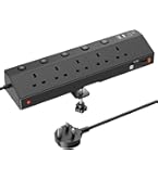 Desk Extension Lead 1.8M With USB Slots, PD 20W USB C Fast Charging Desk Power Socket Hafino 3 Way Desktop Power Strip Surge Protected Extension~p209526161 - View #5