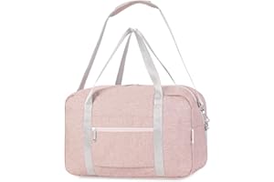 Narwey Bolsa Viaje Ryanair 40x20x25cm Bolsa de Viaje Plegable Equipaje Ligera de Mano Mochila Avion Bolsa de Fin de Semana Bolsa de Deporte Bolsa Equipaje Vacacione 20L(Pink)