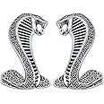 AIZHIWENG 3D 2PCS Snake Emblem Car Sticker - Waterproof Decals - Durable Car Emblem for Left and Right Side, Fit for All Vehicle Models