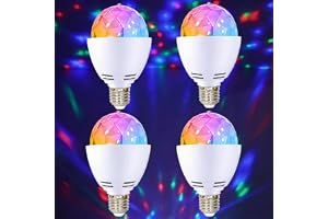 LED-festlampa, 4 st E27 3 W RGB LED-discokula, disco-lampa, 360° roterbar discolampa, nedsänkt flytande disco, för DJ, klubb