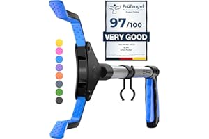 SLAH Pinza Recoger Basura 32" Pinzas Largas Palo, Agarradores De Mano Para Discapacitados, Recogedores De Arena Para Adultos, Plegables, Giratorios De 360 Grados (AZUL, 82 Cm)