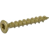 Power Pro One Screws, Flat Head, Bronze Epoxy Coated, #8 x 1.25-In., 194-Pk. -116825