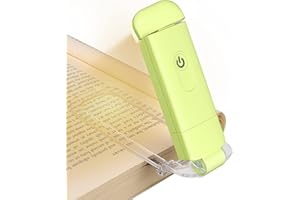 DEWENWILS USB Recargable Luz de Lectura para Leer en la Cama, Luz Blanca Cálida, Ajustable en Brillo para Protección de los Ojos, Luz LED con Pinza para Libro para Niños