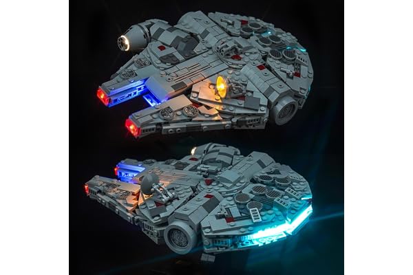 Kit d'éclairage LED compatible avec Lego 75375 Millennium Falcon (pas de modèle), kit d'éclairage décoratif compatible avec Lego Millennium Falcon Jouets créatifs