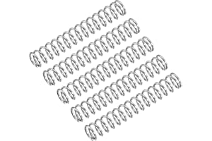 QUARKZMAN 5Stk Druckfeder 304 Edelstahl Druckfedern Feder Federn Zugfeder Zugfedern Spiralfeder Spiralfedern Sprungfeder Stahlfeder 4mm AD 0.5mm Draht Größe 25mm Frei Länge Silberton