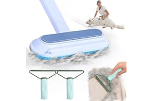 Blanlody Wielofunkcyjna szczotka do usuwania sierści kotów, wielokrotnego użytku, 2 sztuki, regulowana szczotka do usuwania sierści zwierząt, do ubrań, dywanów, szkła, sof