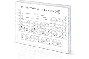 Giftota - Tavola Periodica degli Elementi (16 x 12 x 2,7 cm) - Acryl Periodic Table Of 83 Elements - Elementi Tavola periodica - Regalo di Chimica - Tavola Periodica Regalo per Studenti