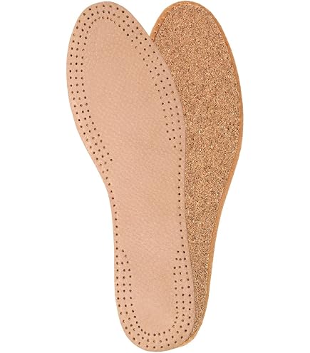 MAROL 3 Paia Di Solette In Vera Pelle Con Carbone Attivo - Anti-odore E Assorbe Il Sudore, Taglie 36-46, Beige, Misura 42