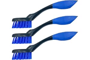 TDBS THE DUSTPAN AND BRUSH STORE Grout Tile Brush, Bathroom Cleaner with Rubberised Handle & Thumb Grip, Grout Cleaner with Synthetic Bristles for Shower Tiles, Narrow Edges, and Windows Cleaning Products (Pack of 3)