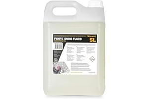 Beamz FSNF5 Líquido para Máquinas de Nieve Concentrado 5L, CREA 100L de Líquido para Nieve, Líquido para Máquinas de Nieve no inflamable para Efectos realistas, Compatible Amplia Gama de máquinas