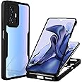 CENHUFO Cover Xiaomi 11T 5G / Xiaomi 11T Pro 5G, 360 Gradi Antiurto con Protezione Schermo Integrata Rugged Doppia Bumper Tra