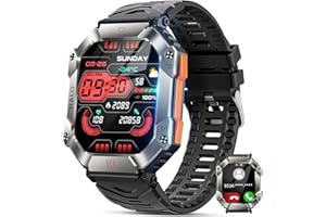Xeletu Smartwatch Herren mit Telefonfunktion, 2,0" Touchscreen Uhren 30+ Tage Batterie, 100+ Sportmodi Fitnessuhr IP68 wasserdicht, 24H Gesundheits-Screening, Militär Smartwatch für Android iOS