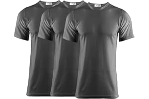 Thread Linens 3-pak męska koszulka termiczna, ocieplacz do ciała warstwa bazowa bielizna termiczna męska koszulka termiczna dla mężczyzn rozmiar S-XXL