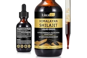 VORTEXONIX Shilajit Liquid Drops, Shilajit-Flüssigkeitstropfen, 100% Pure Shi-lajit with Fulvic Acid and Minerals, Vegan, Zuckerfrei, Glutenfrei, Ohne Bindemittel und Gentechnik.– 60 ml