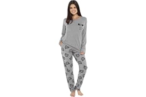 Daisy Dreamer Womens Christmas Fleece Pyjamas Festive Warm Thermal PJs Pyjama Set For Ladies Xmas Gift, B19