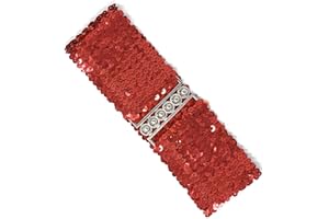 CADOLINE Sequin Elastic Stretch Wide Belt Waist Band 56 x 7cm Corset Paillette Ladies