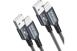SIZUKA Cavo iPhone 2M/2Pezzi,Cavo Lightning Caricatore iPhone Cavetto iPhone Filo Nylon [Certificato MFi] Carica Rapida Caricabatterie Nylon per iPhone 13 12 11 Pro Max XS XR X 8 7 6 Plus 5 5s SE
