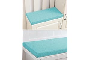 PING BU Cuscino per panca da giardino a 2 o 3 posti, per esterni e interni, per sedie da pranzo, 100/120 cm, tappetino per dondolo (100 x 40 x 5 cm, azzurro chiaro)