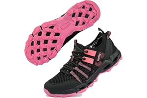 RANBERONE Damskie oddychające antypoślizgowe buty turystyczne, lekkie, wygodne, siatkowe, buty sportowe, outdoorowe, do trekkingu, kempingu