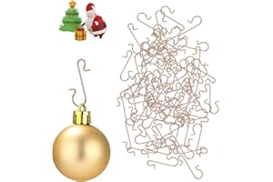 SOBEAU Lot de 120 Crochets de Sapin de Noël,Ornement Décoratif pour Boule de Noël Suspension,crochets en forme de S pour boules de Noël pour Couronne, Décoration de Vigne, Loisirs Créatifs