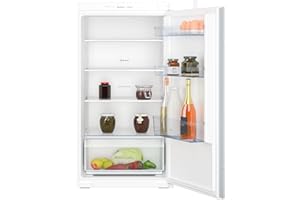 NEFF KI1311SE0, N 30, Einbaukühlschrank, 102,5 x 56 cm, 165 L Kühlen, Made in Germany, Leise, Sicherheitsglas, FreshSafe Schublade, Eco Air Flow für konstante Innentemperatur, Schleppscharnier