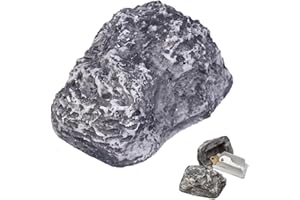 SHUNYABEI Fake Rock Storage Box, 3.26in×2.24in×1.77in Keys Hider, Waterproof and Durable Spare Key Safe Holder For Home Garden Yard Outdoor (Grey)