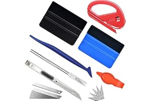 Loopunk Kit de vinilo para aplicación de adhesivos de coche, espátulas para películas de cristal, cortador profesional y espátulas para coche y móvil DIY